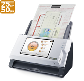 A duplex ADF and flatbed scanner which allow scan to any PC on your network