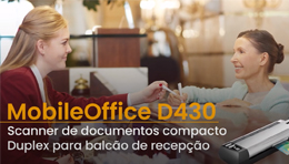 MobileOffice D430 - Scanner de Documentos Compacto Duplex para Recepção