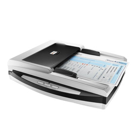Um ADF duplex e scanner com mesa de digitalização plana que permite digitalizar para qualquer PC em sua rede