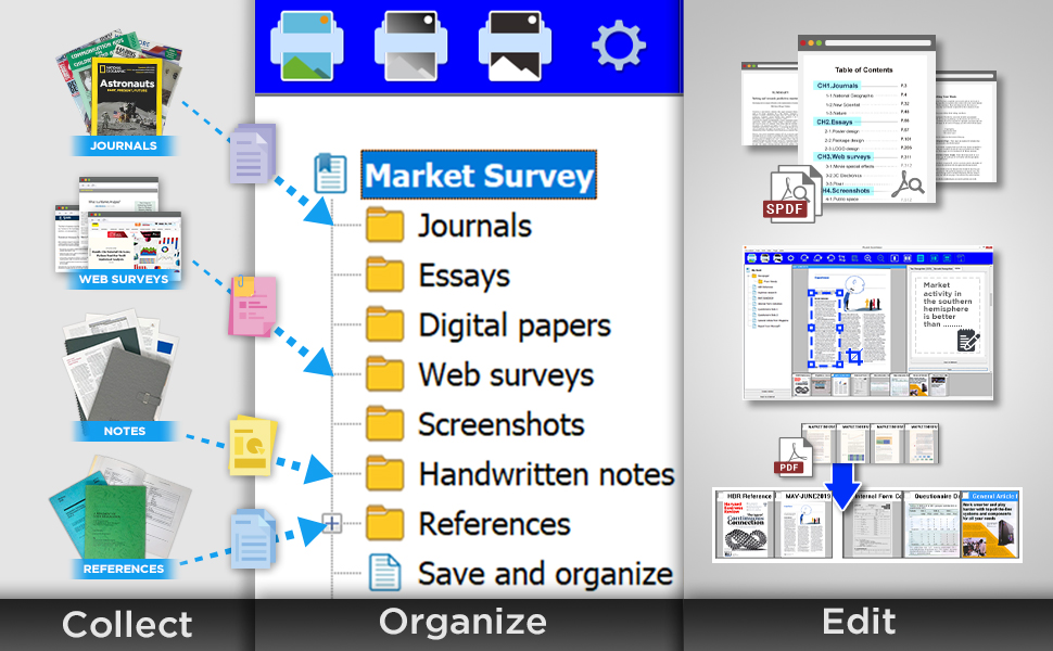 The BookMaker digitizing and organized your books and reference documents easily.