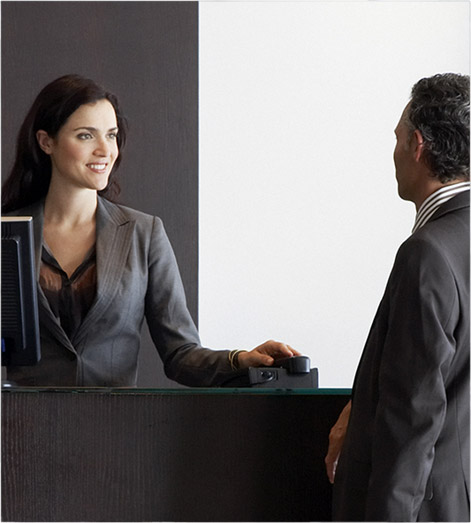 check-in desk at hotels solution