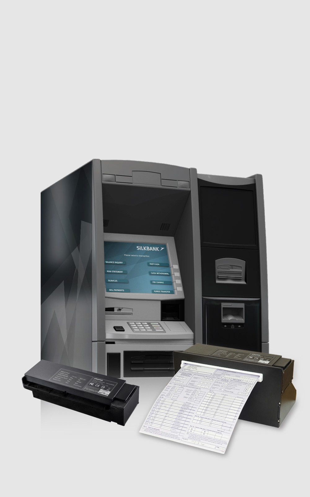 The VTM 300, a scan module that is easily integrated to kiosk or sercice desk. With no moving part and capable of ejecteing in both way it has been widely used in many industry, including: banking, healthcare, eduaction, and etc. The VTM 300, a scan module that is easily integrated to kiosk or sercice desk. With no moving part and capable of ejecteing in both way it has been widely used in many industry, including: banking, healthcare, eduaction, and etc.