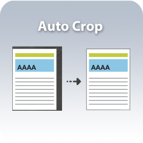 Auto image feature can remove the black boarder when scanning.