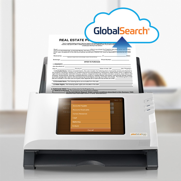 Scan documents directly to GlobalSearch