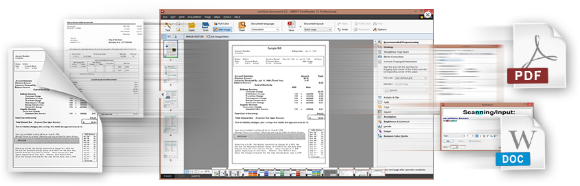 Abbyy FineReader makes it easier to digitalize, retrieve, edit and share on A6 width document 