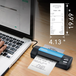 Scan documents or receipts up to 4.13