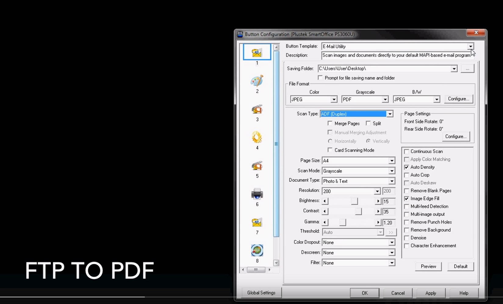 plustek scanner software .pdf continuous