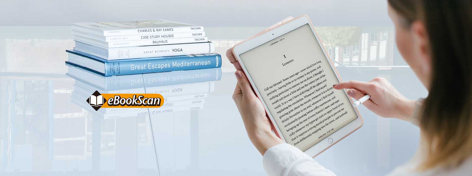 Mit eBookScan können Sie im Handumdrehen Ihre eigenen eBooks erstellen und in entsprechende Dateiformate speichern. 