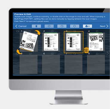 Preview on screen and do adjust on it Built-in preview and editing tool