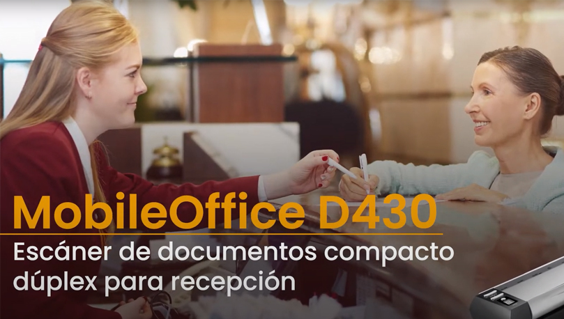 Escáner de documentos Ligero MobileOffice D430-Duplex para la recepción