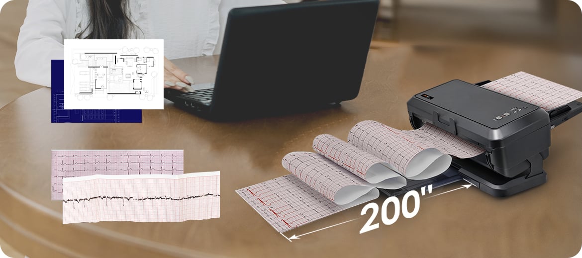 long paper mode for reliable long paper scanning