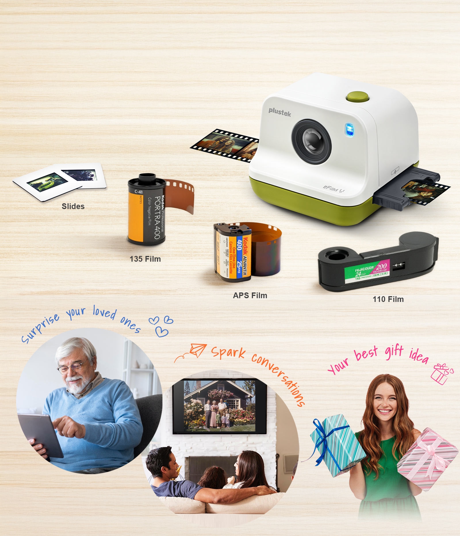【新品】Plustek eFilm V ネガフィルム スキャナー デジタル化 eFilm V – Retro-Futuristic Film & Slide Scanner | Plustek