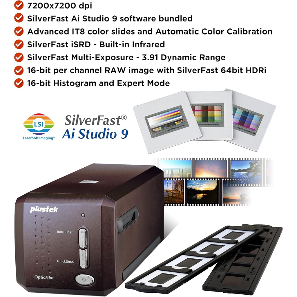Plustek OpticFilm 8300i　フィルムスキャナー Plustek OpticFilm 8300i Ai High-Resolution Film Scanner | Plustek