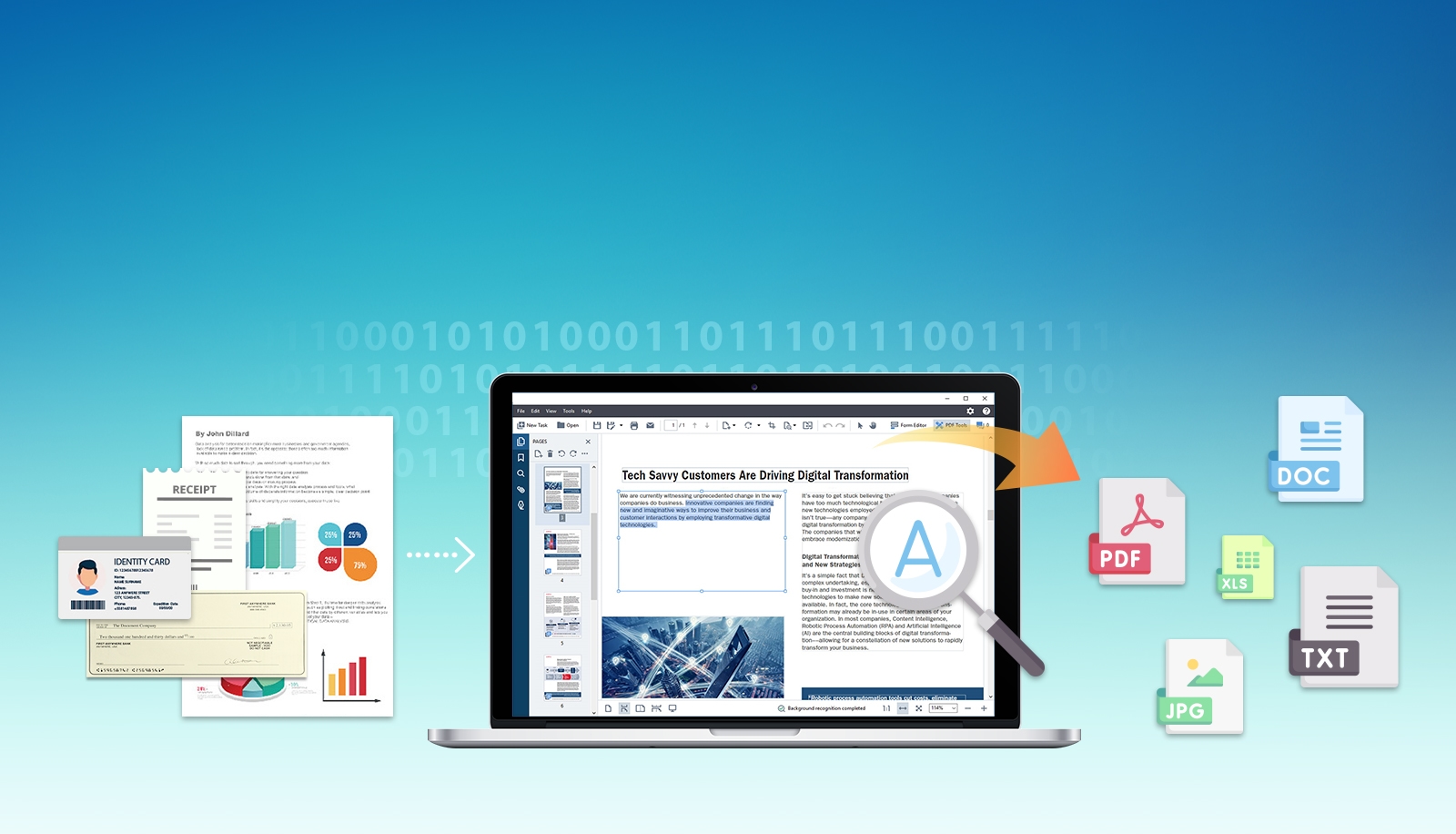 OCR and searchable PDF 