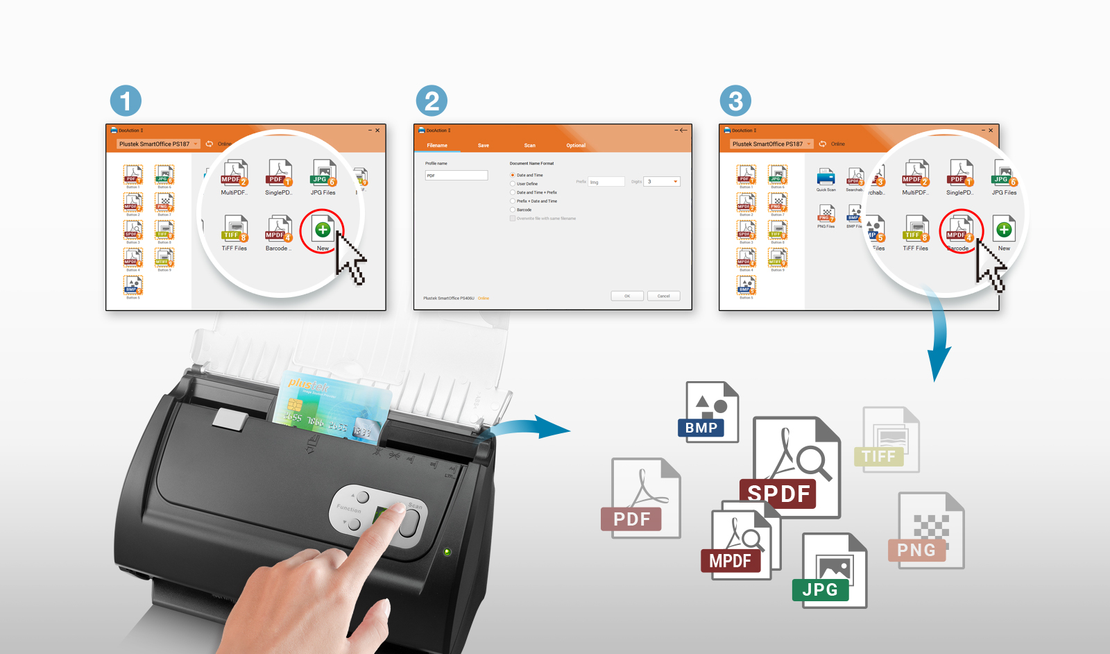 quét với ba bước dễ dàng three steps easy scan
