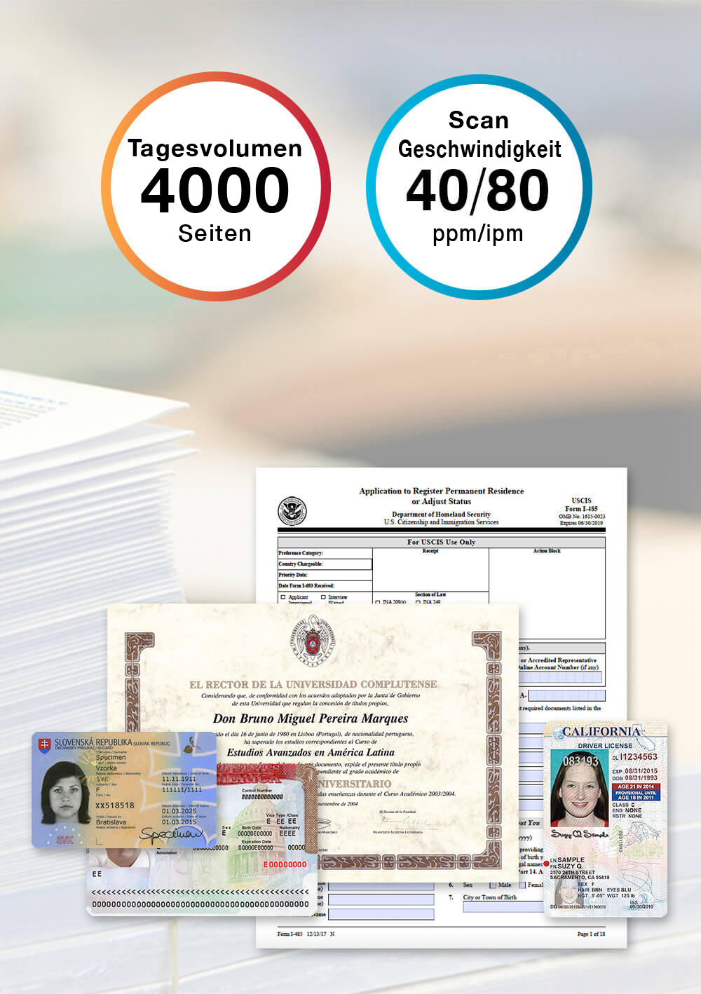 scan a batch of document and ID card at the same time