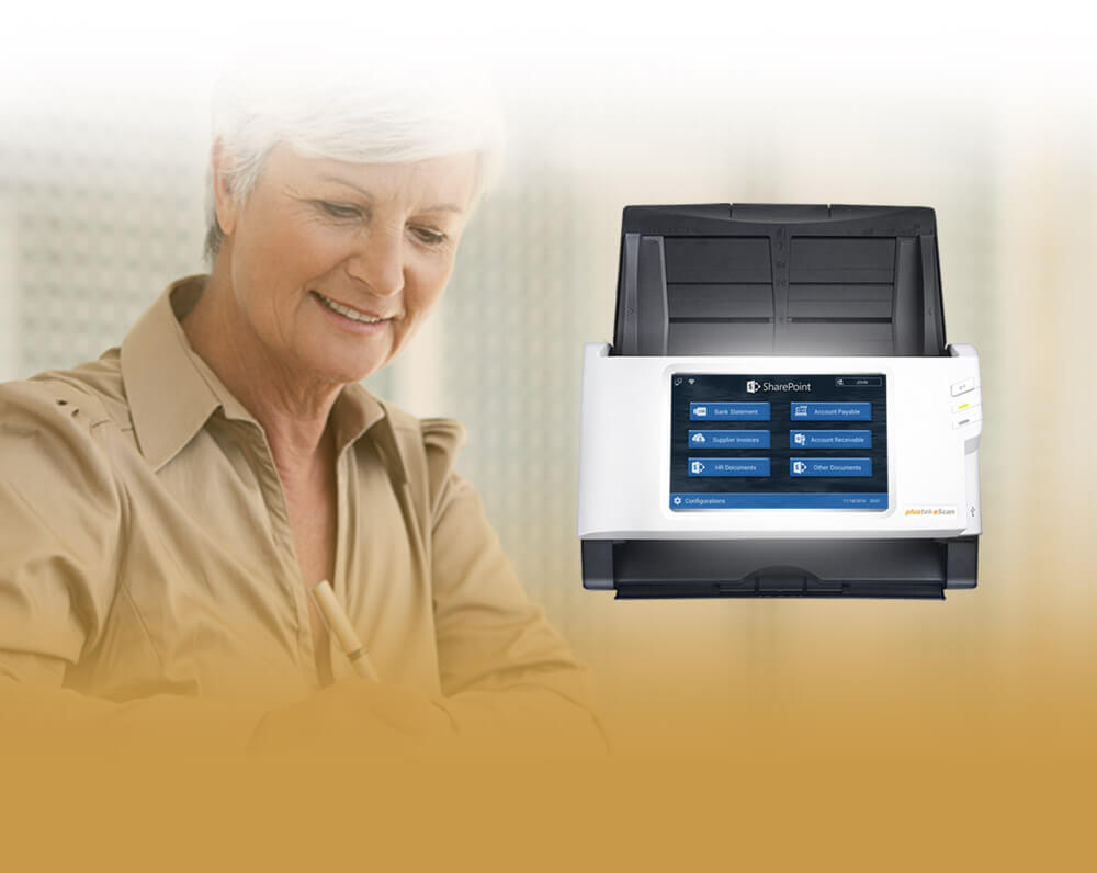 scan invoices, financial statement and archives to Sharepoint with one single touch