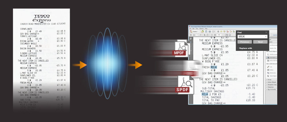 transfer your document into searchable