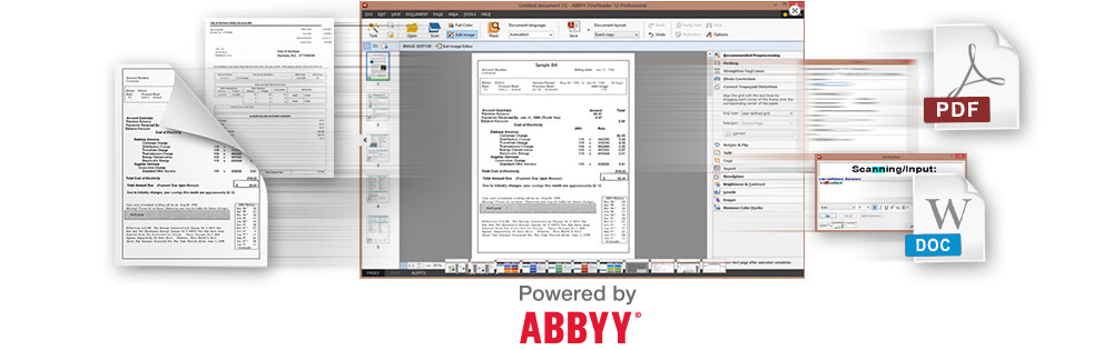 ps3060u bundled with abbyy finereader which can convert document into searchable and editable