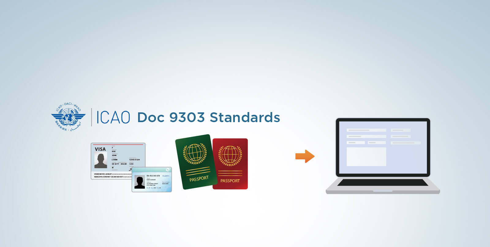 Scanner conforme aux normes du Doc 9303 de l'OACI