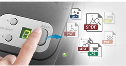 PDF, TIFF, BMP, JPG, PNG 등 다양한 포맷 저장