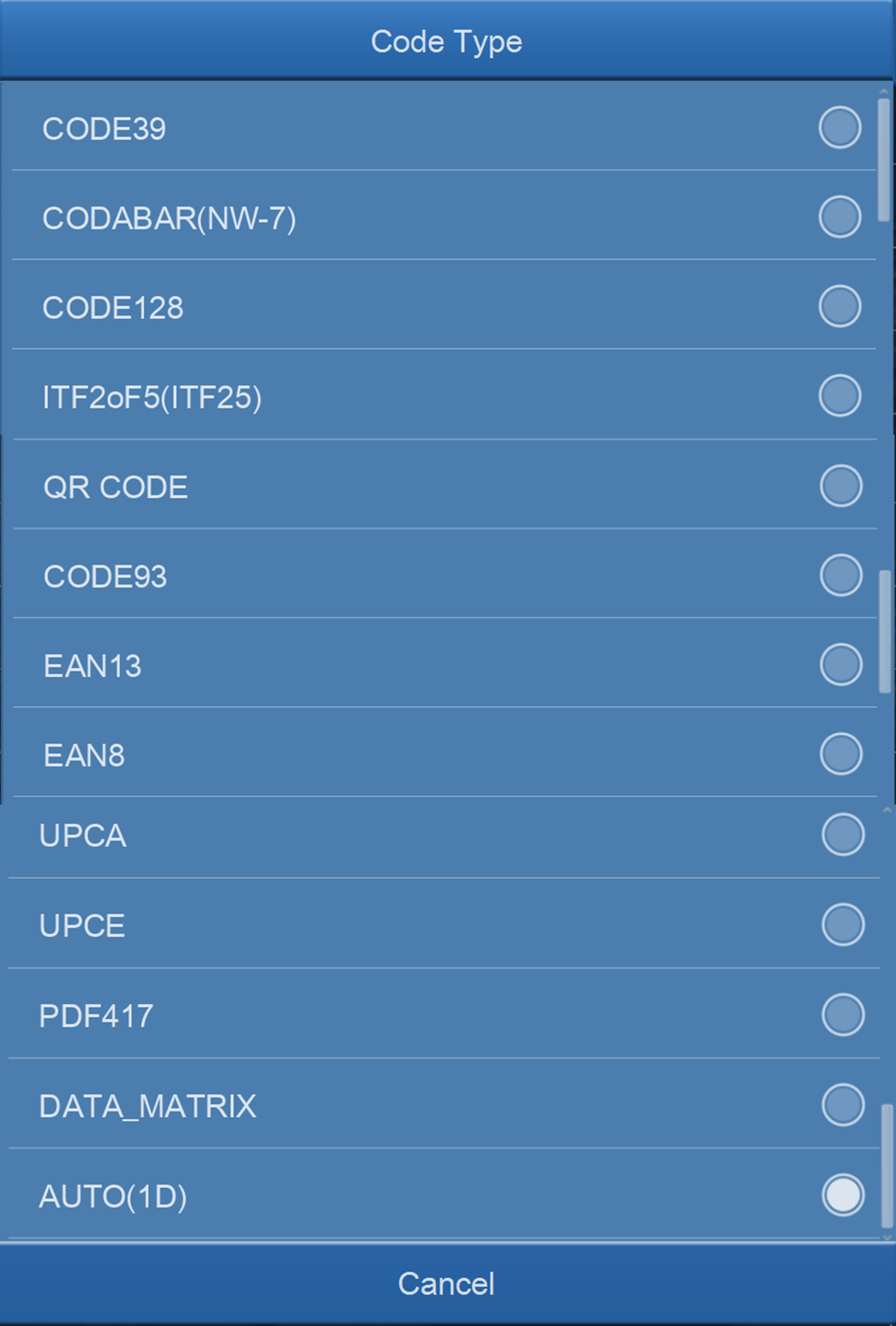 12 barcode types