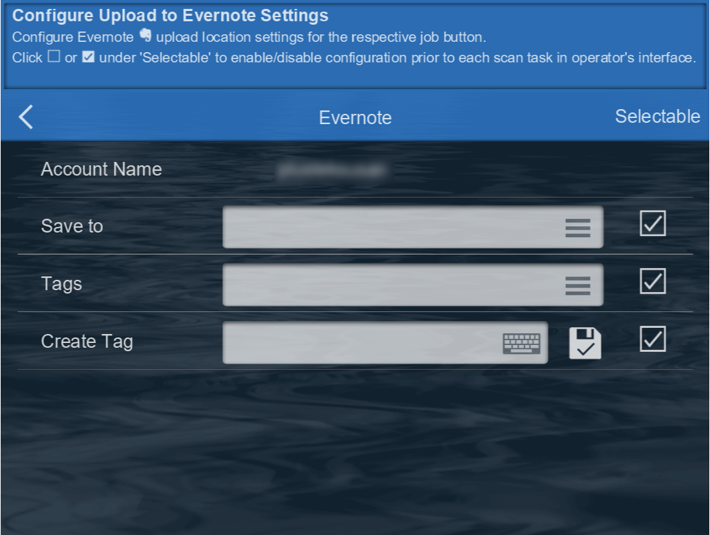 configure evernote