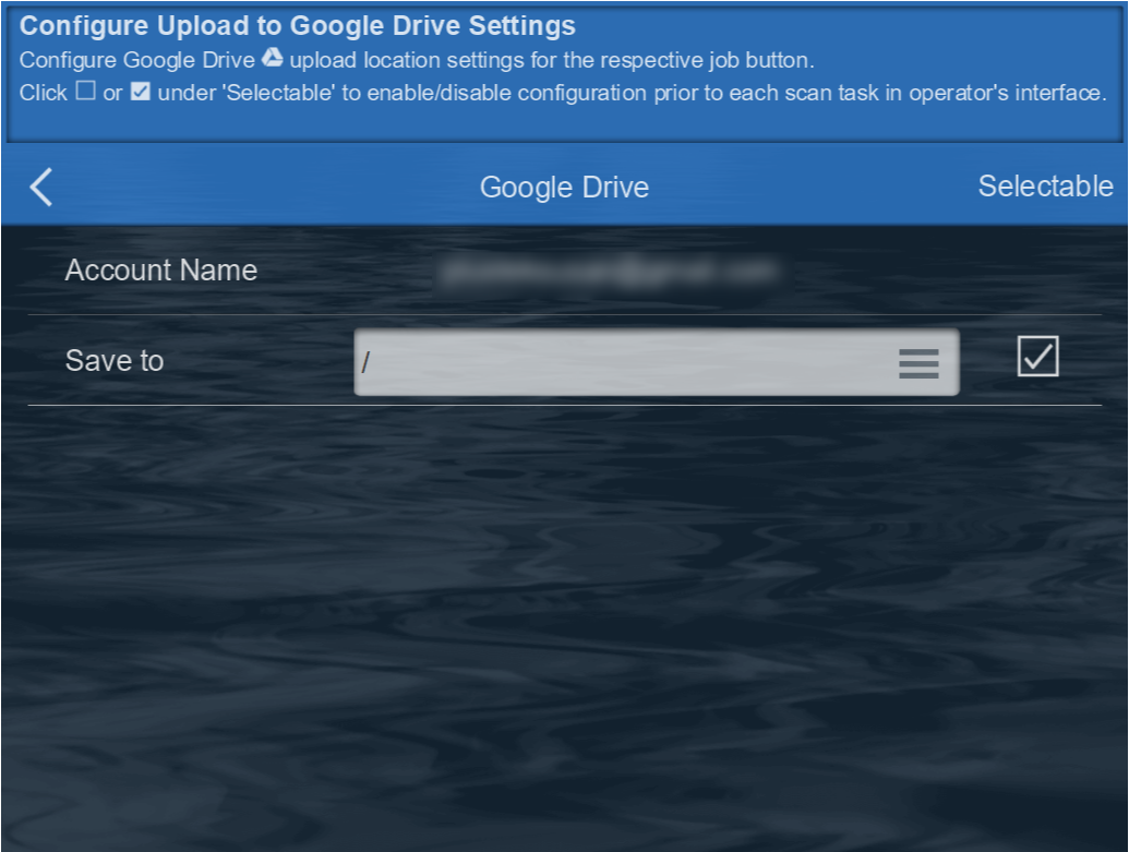 configure Google Drive