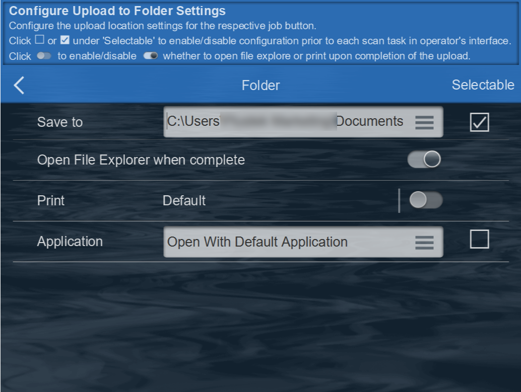 Local Folder Setting