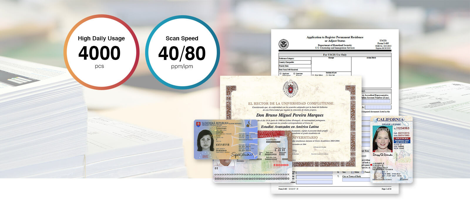 scan a batch of document and ID card at the same time